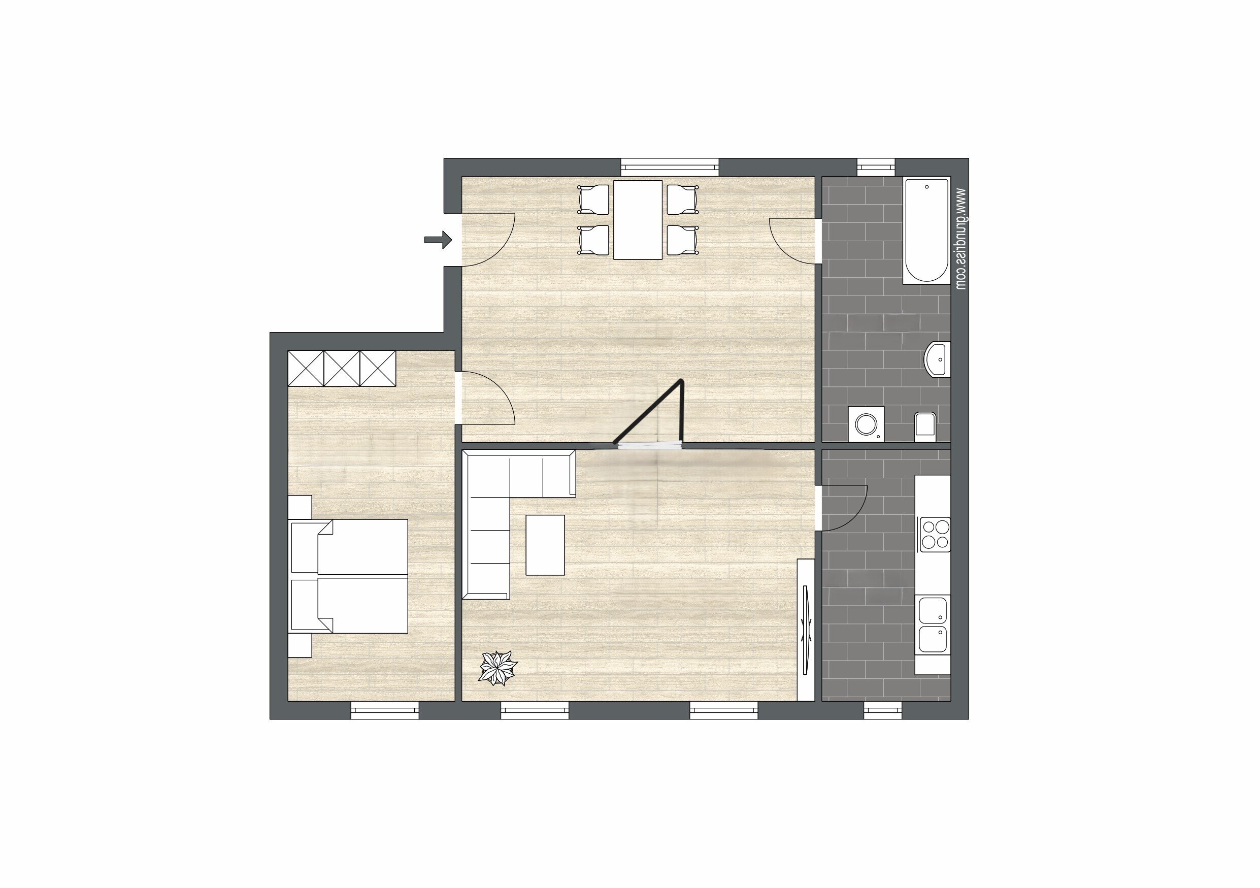 Wohnung zur Miete 699 € 2 Zimmer 52 m²<br/>Wohnfläche 2.<br/>Geschoss Lange Str. 27 Zentrum - Ost Leipzig 04103