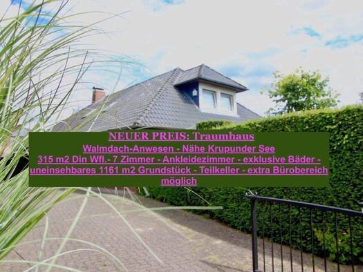 Einfamilienhaus zum Kauf 1.299.000 € 8 Zimmer 315 m² 1.161 m² Grundstück frei ab sofort Rellingen 25462
