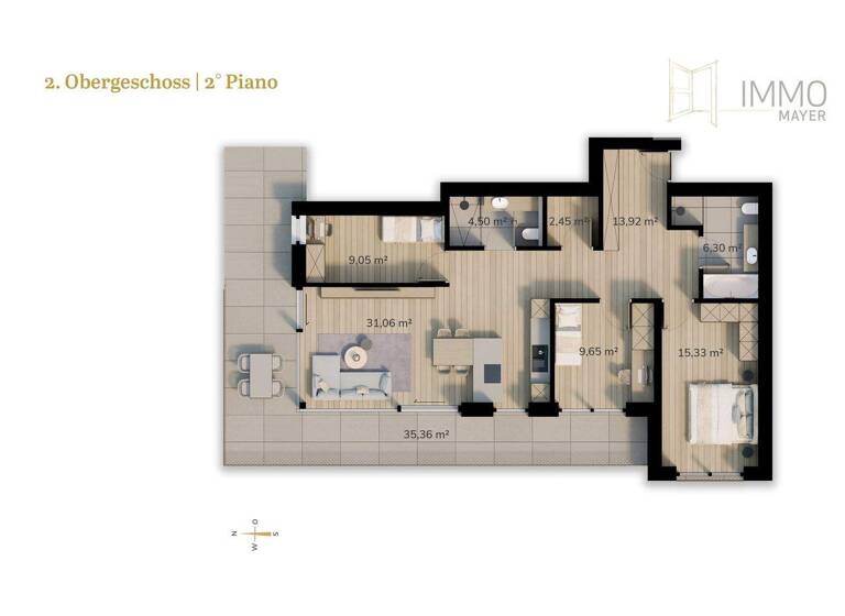 Wohnung zum Kauf 4 Zimmer 92 m² 2. Geschoss Schenna 39017
