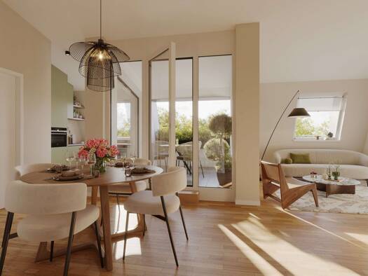 Wohnung zum Kauf - Neubau provisionsfrei 912.700 € 3 Zimmer 74 m² 3. Geschoss Wallensteinplatz 2 Milbertshofen-Am Hart München 80807