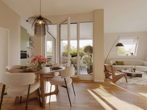 Wohnung zum Kauf - Neubau provisionsfrei 912.700 € 3 Zimmer 74 m² 3. Geschoss Wallensteinplatz 2 Milbertshofen-Am Hart München 80807