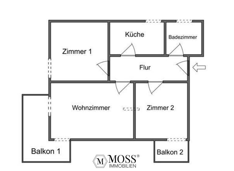 Wohnung zum Kauf 199.500 € 3 Zimmer 75 m²<br/>Wohnfläche 4.<br/>Geschoss Singen Singen (Hohentwiel) 78224