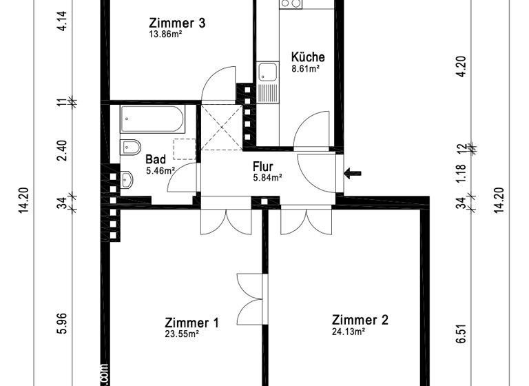 Wohnung zum Kauf 298.000 € 3 Zimmer 83 m²<br/>Wohnfläche 3.<br/>Geschoss Spandau Berlin 13597