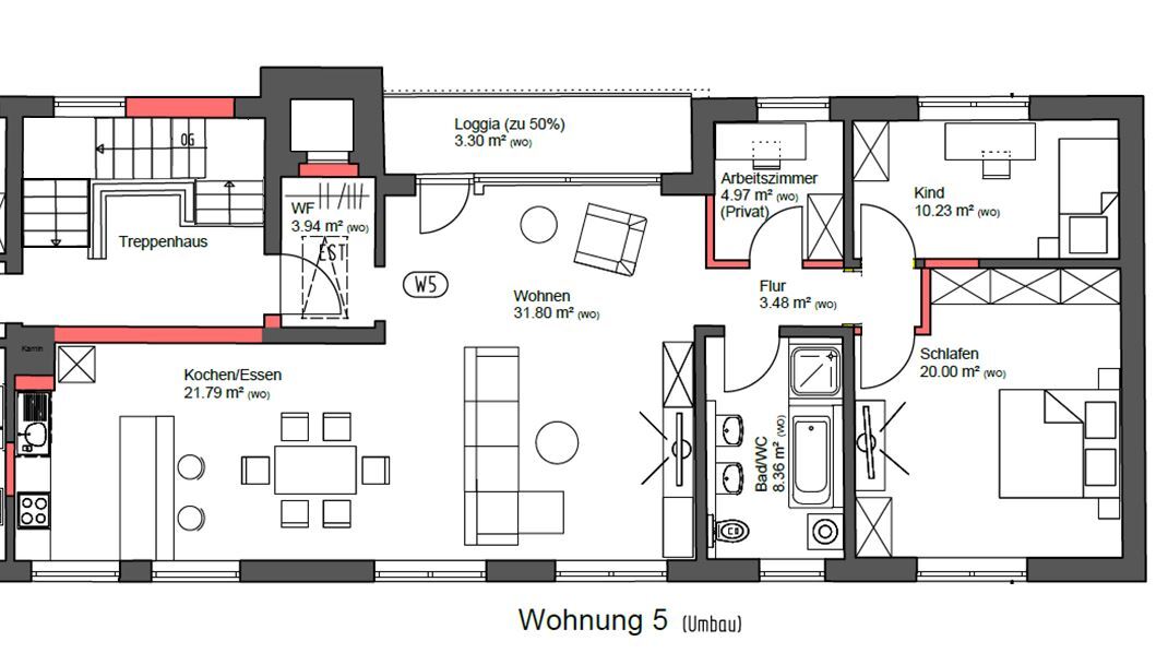 Wohnung zur Miete 1.190 € 3,5 Zimmer 108 m²<br/>Wohnfläche 2.<br/>Geschoss 15.01.2025<br/>Verfügbarkeit Badstraße 21 Neumarkt Neumarkt in der Oberpfalz 92318