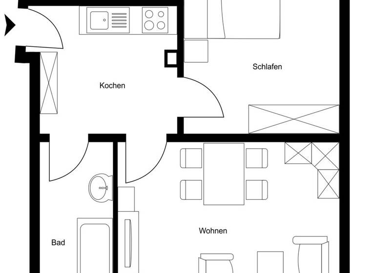 Wohnung zum Kauf 49.000 € 2 Zimmer 49 m² 3. Geschoss Wattenscheid Bochum 44866