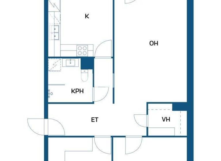 Studio zum Kauf 99.000 € 3 Zimmer 74,5 m² 1. Geschoss Opiskelijankatu 13 Tampere 33720