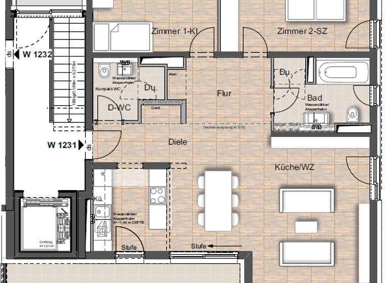 Wohnung zur Miete 2.170 € 3 Zimmer 104 m² 3. Geschoss frei ab sofort Thaerstr. Wiesbaden 65193