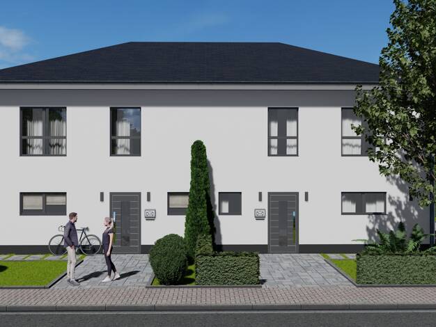 Doppelhaushälfte zum Kauf - Erstbezug provisionsfrei 330.000 € 4 Zimmer 116 m² 428 m² Grundstück Jersleben Dorfstraße 16 Groß Ammensleben Niedere Börde 39326
