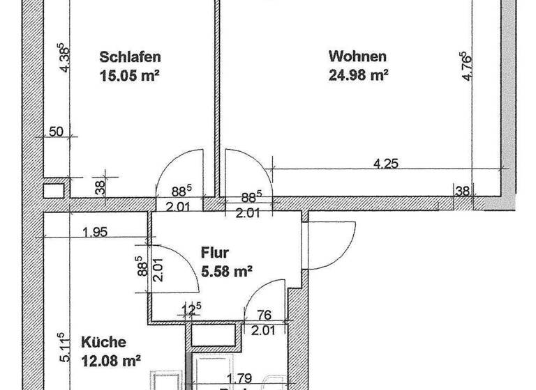 Wohnung zur Miete 343 € 2 Zimmer 66 m² 3. Geschoss frei ab sofort Thüringer Weg 18 Bernsdorf Chemnitz 09126