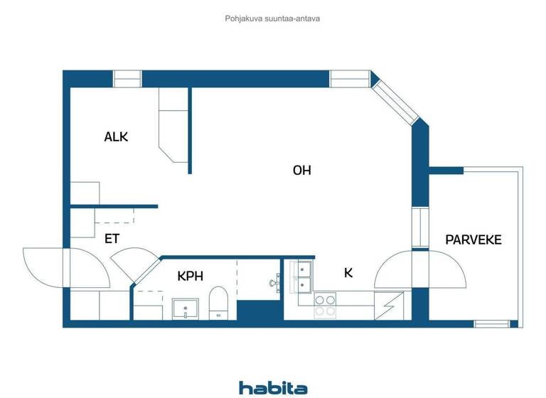 Studio zum Kauf 45.500 € 1 Zimmer 35 m² 5. Geschoss Suvikatu 21 Joensuu 80200