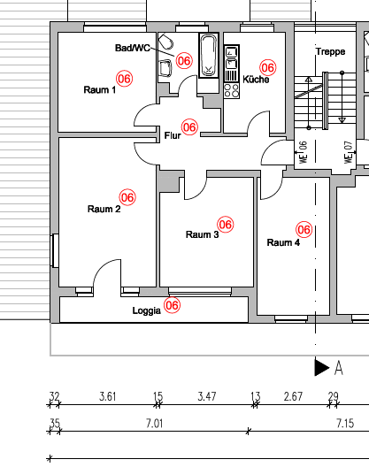 Wohnung zur Miete 950 € 4 Zimmer 84,9 m²<br/>Wohnfläche 2.<br/>Geschoss ab sofort<br/>Verfügbarkeit Oberhausen - Nord Augsburg 86154