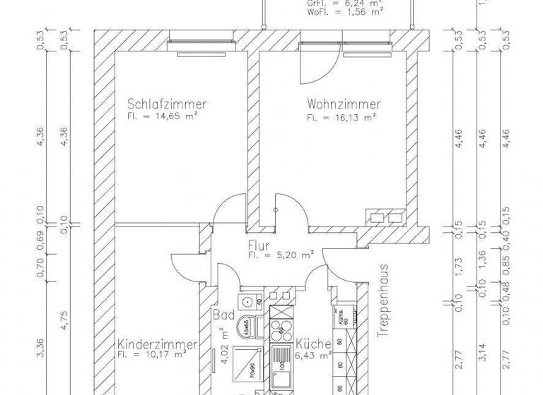Wohnung zur Miete 390 € 3 Zimmer 58,2 m² EG Rilkestr. 84 Borna-Heinersdorf Chemnitz 09114
