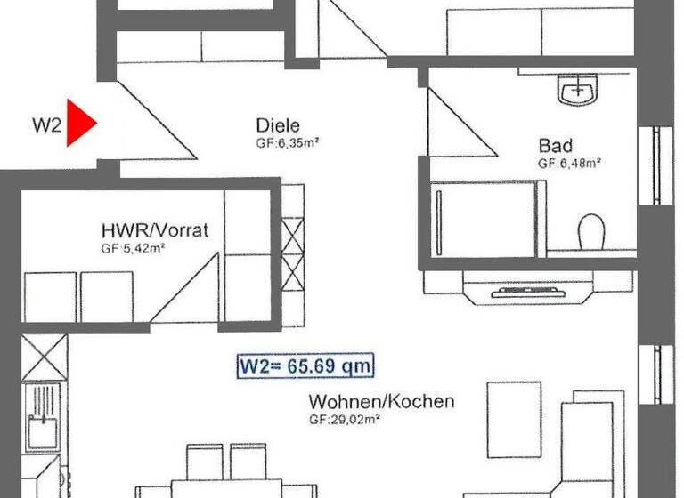 Wohnung zur Miete - Erstbezug 800 € 2 Zimmer 65,7 m² frei ab sofort Hengstforde Apen / Augustfehn 26689