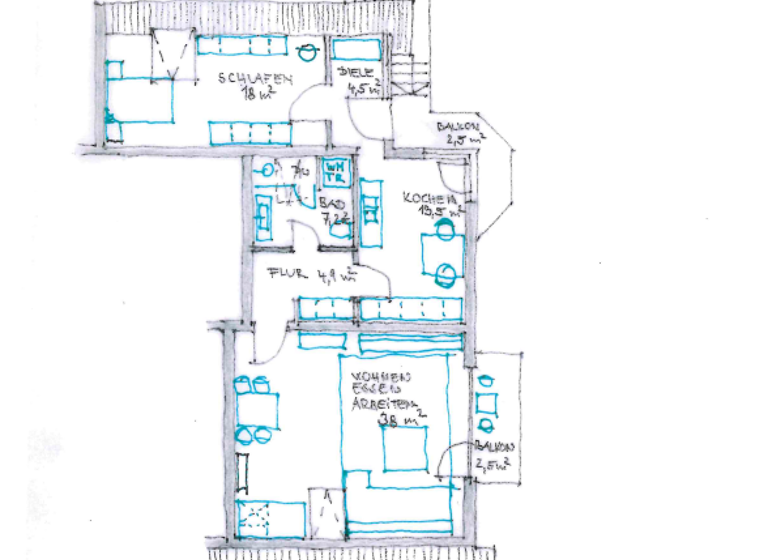 WG-Zimmer zur Miete 1.680 € 2 Zimmer 90 m² Geschoss 1/3 frei ab sofort Baierbrunn 82065