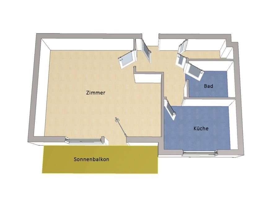 Wohnung zum Kauf 185.000 € 1 Zimmer 39 m²<br/>Wohnfläche ab sofort<br/>Verfügbarkeit Wedding Berlin 13349