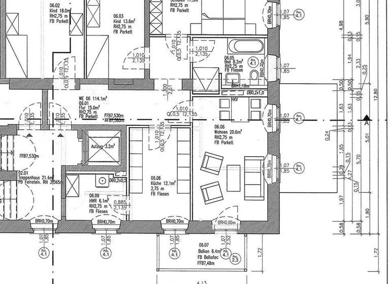 Wohnung zur Miete 1.150 € 4 Zimmer 114,1 m² 2. Geschoss frei ab sofort Großenhain 01558