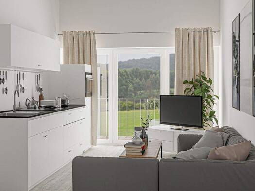 Wohnung zum Kauf - Neubau 306.000 € 2 Zimmer 40,8 m² 2. Geschoss Langengeisling Erding 85435