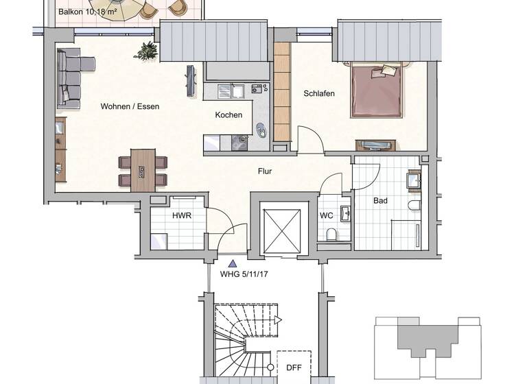 Wohnung zum Kauf provisionsfrei 315.810 € 2 Zimmer 70 m² 1. Geschoss Leeste Weyhe 28844