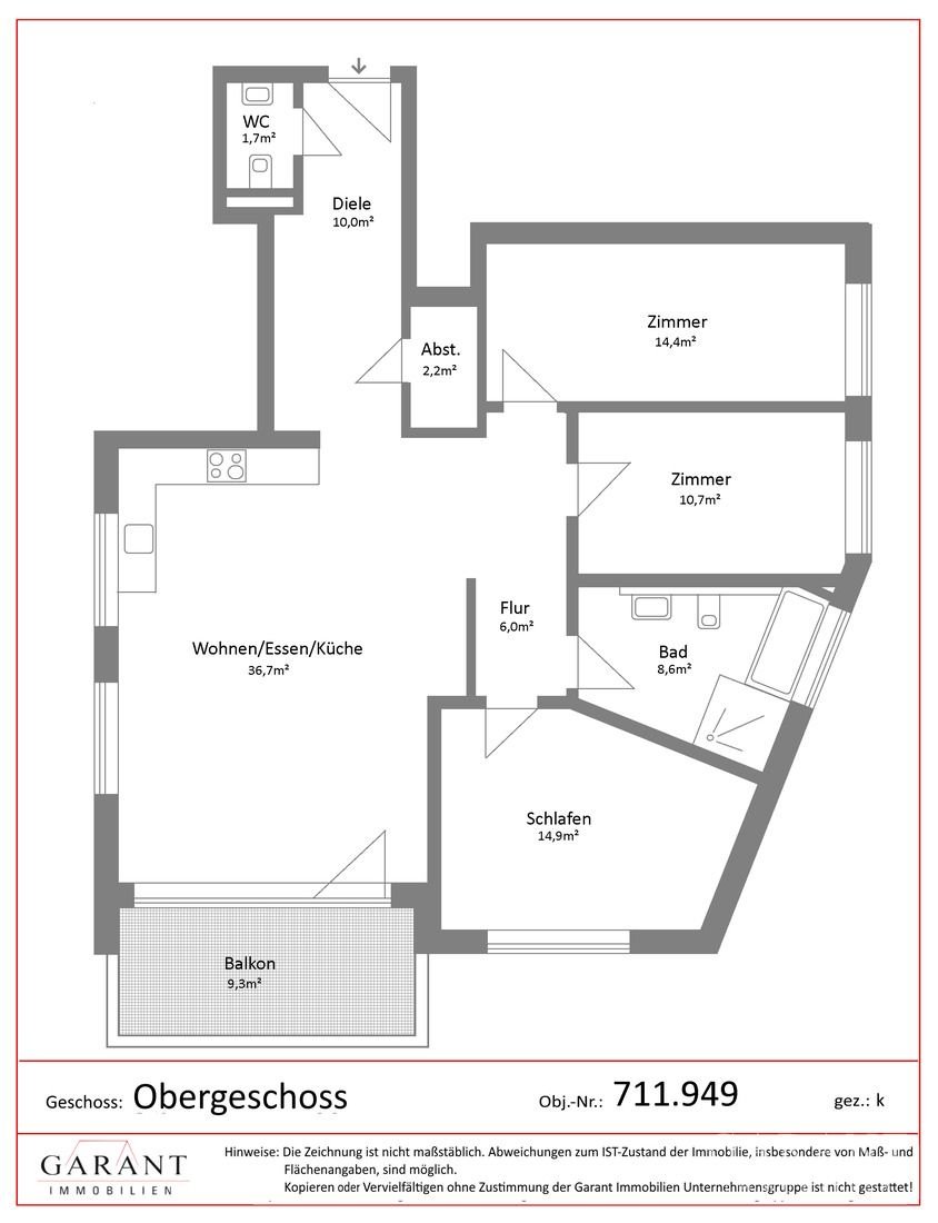 Wohnung zum Kauf provisionsfrei 499.000 € 4,5 Zimmer 107 m²<br/>Wohnfläche 1.<br/>Geschoss Bad Rappenau Bad Rappenau 74906