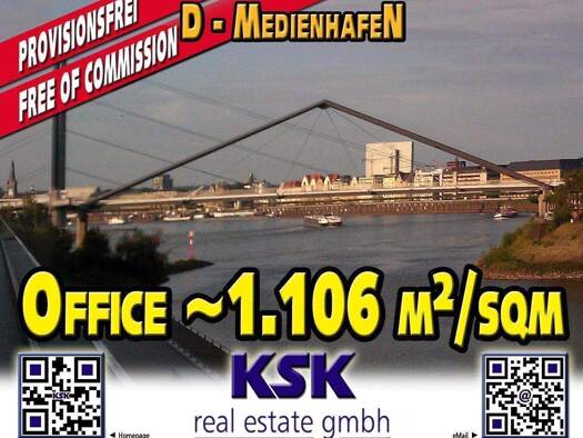 Bürofläche zur Miete provisionsfrei 19,50 € 1.106 m² Bürofläche teilbar von 486 m² bis 1.106 m² Unterbilk Düsseldorf 40219