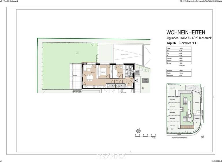 Wohnung zum Kauf - Erstbezug 677.500 € 3 Zimmer 70,7 m² EG Innsbruck 6020