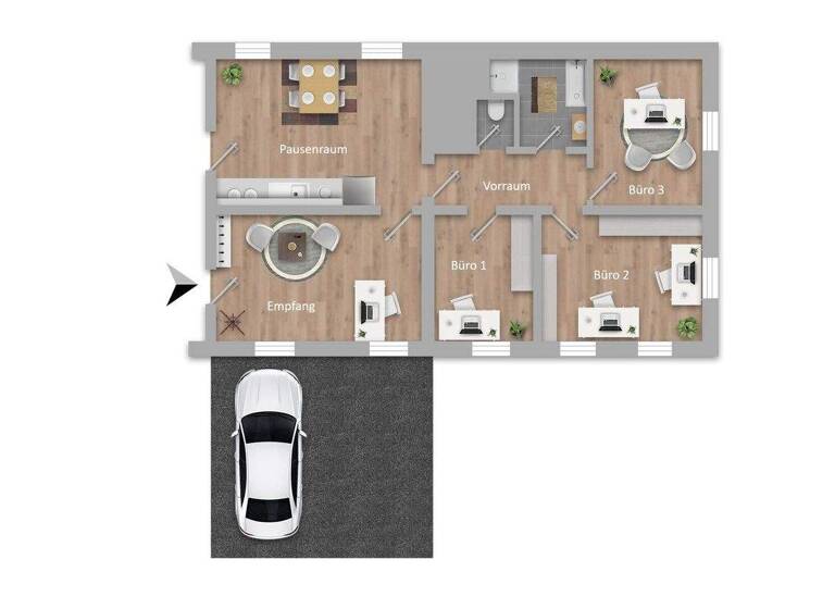 Büro zur Miete 454 € 3 Zimmer 100 m² Bürofläche Dietach 4407