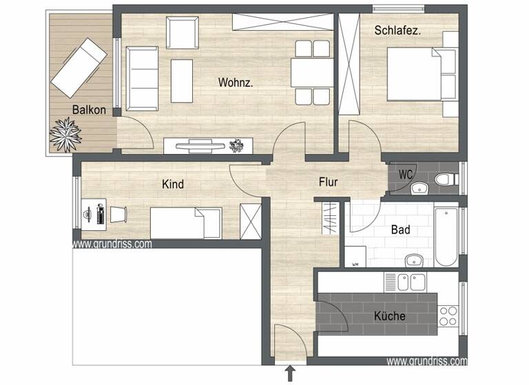 Wohnung zum Kauf 189.000 € 3 Zimmer 79,3 m² 1. Geschoss Dürrsching Vellberg 74541