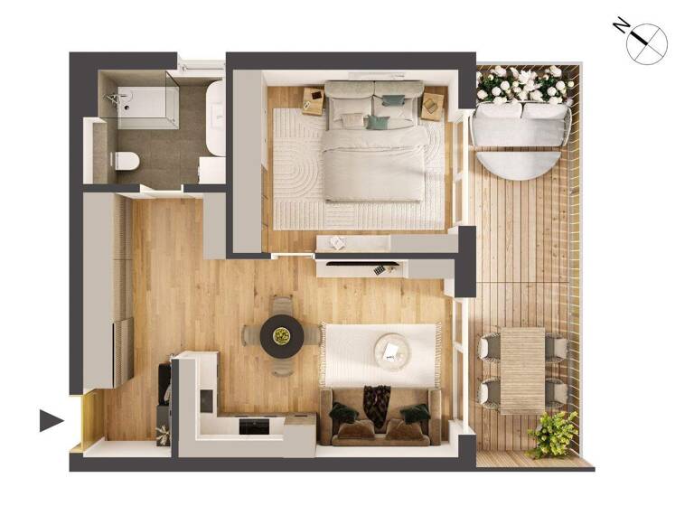 Wohnung zum Kauf - Neubau provisionsfrei 270.000 € 2 Zimmer 49,4 m² EG Franz-Prantl-Park 1 Jenbach 6200