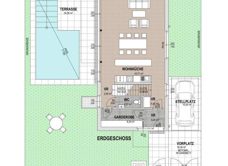 Einfamilienhaus zur Miete - Erstbezug 5.995 € 4 Zimmer 165 m² 330 m² Grundstück Kalmanstraße 34 Wien 1130
