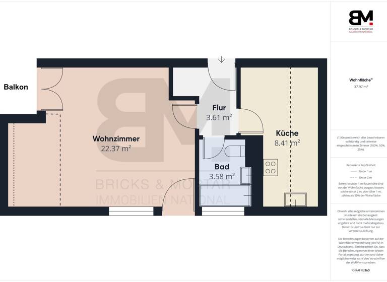 Wohnung zum Kauf 170.000 € 1,5 Zimmer 41,2 m²<br/>Wohnfläche Dachgeschoss<br/>Geschoss Bad Aibling Bad Aibling 83043
