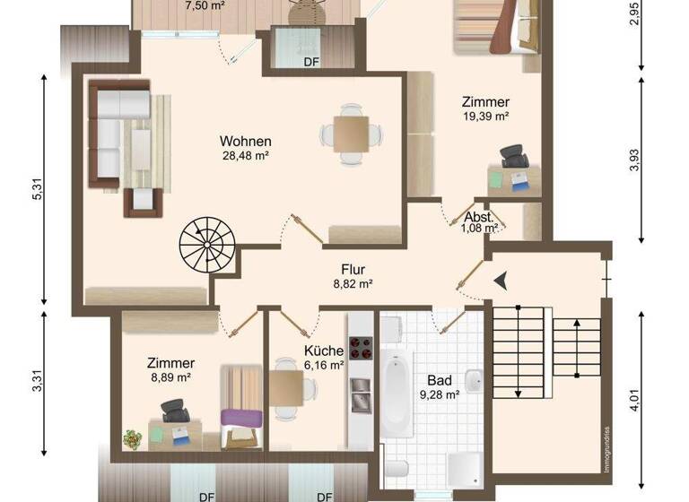 Wohnung zum Kauf 179.000 € 4 Zimmer 114,9 m² 2. Geschoss Mühlenbreite 8 Ebendorf Barleben / Ebendorf 39179