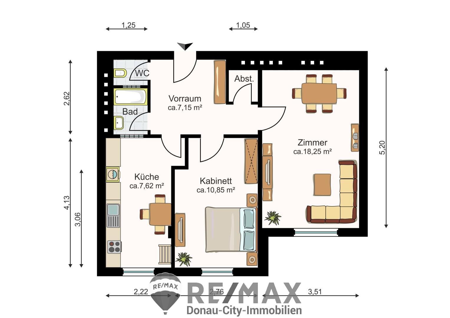 Wohnung zum Kauf 198.000 € 2 Zimmer 50,6 m²<br/>Wohnfläche 4.<br/>Geschoss Wien 1120