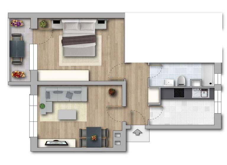 Wohnung zur Miete 254 € 2 Zimmer 48,3 m² 4. Geschoss Hans-Stubbe-Straße 24 Gatersleben Seeland 06466