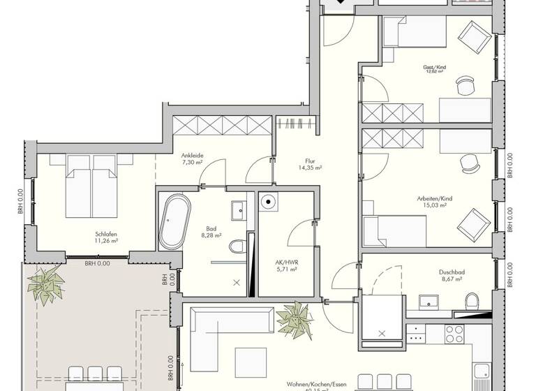 Penthouse zum Kauf 621.600 € 4 Zimmer 141 m²<br/>Wohnfläche Dumfrieser Ring 3 Gifhorn Gifhorn 38518