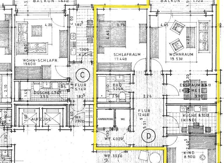 Wohnung zum Kauf 215.000 € 3 Zimmer 86 m²<br/>Wohnfläche Dachgeschoss, 7.<br/>Geschoss Wüste Osnabrück 49080