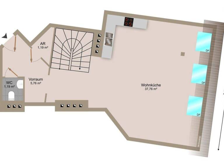 Wohnung zum Kauf 468.990 € 3 Zimmer 89,3 m² Wien 1200