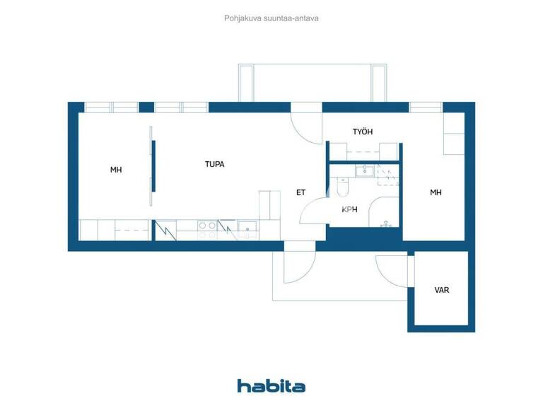 Studio zum Kauf 155.000 € 3 Zimmer 42,5 m² 3. Geschoss Vuoreksen puistokatu 40 Tampere 33870