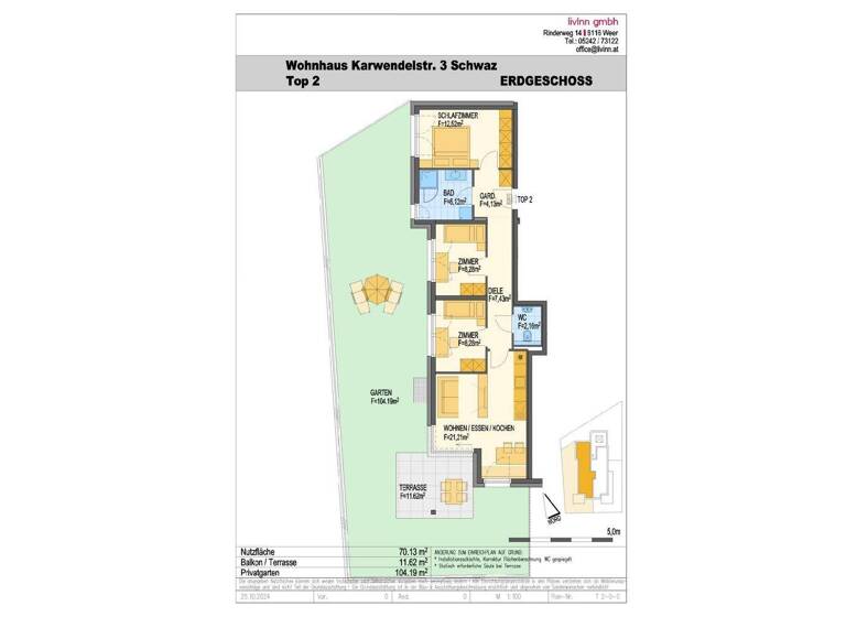 Terrassenwohnung zum Kauf - Erstbezug 490.766 € 4 Zimmer 70,1 m² EG Karwendelstraße 3 Schwaz 6130