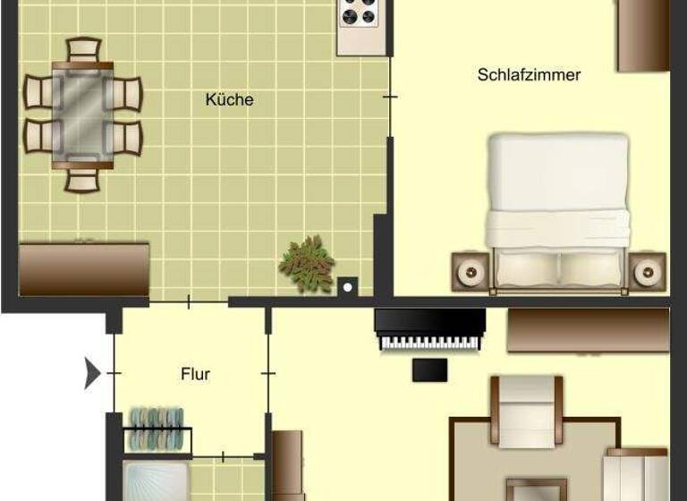 Wohnung zur Miete 499 € 2 Zimmer 48 m² 1. Geschoss Eintrachtstraße 104 Bocholt 46397