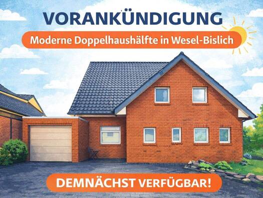 Doppelhaushälfte zum Kauf 369.500 € 7 Zimmer 122 m² 421,6 m² Grundstück frei ab 01.05.2026 Bislich Wesel / Bislich 46487