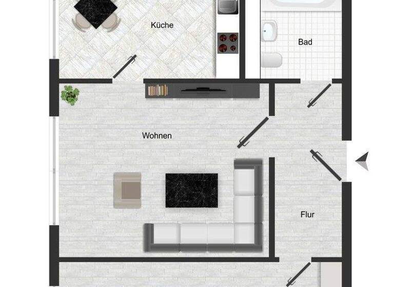 Wohnung zur Miete 257 € 2 Zimmer 45,7 m² 4. Geschoss Max-Opitz-Str. 2 Hutholz Chemnitz 09123