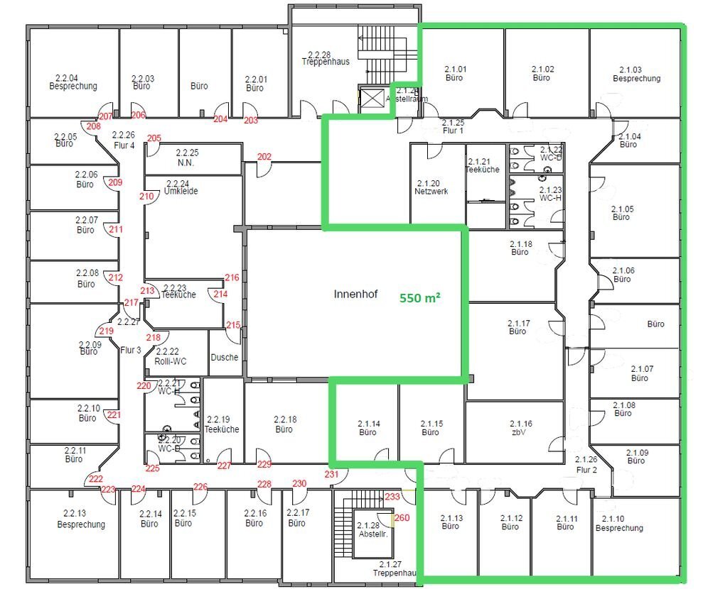 Bürogebäude zur Miete provisionsfrei 8,50 € 550 m²<br/>Bürofläche Kreuzberger Ring Wiesbaden 65205