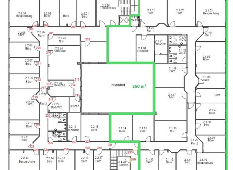 Bürogebäude zur Miete provisionsfrei 8,50 € 550 m² Bürofläche Erbenheim Wiesbaden 65205