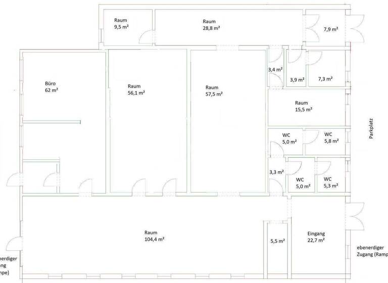 Ladenfläche zur Miete provisionsfrei 4,20 € 410 m² Verkaufsfläche teilbar ab 60 m² Badstraße 30 Radeberg 01454