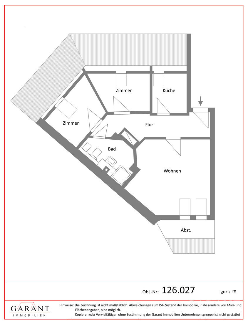 Wohnung zum Kauf 135.000 € 3 Zimmer 43 m²<br/>Wohnfläche 3.<br/>Geschoss Pries Kiel 24159