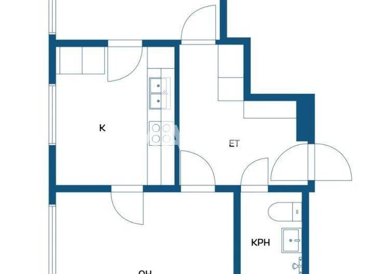 Studio zum Kauf 74.000 € 2 Zimmer 47,5 m² 4. Geschoss Keskuskatu 1 Kotka 48100