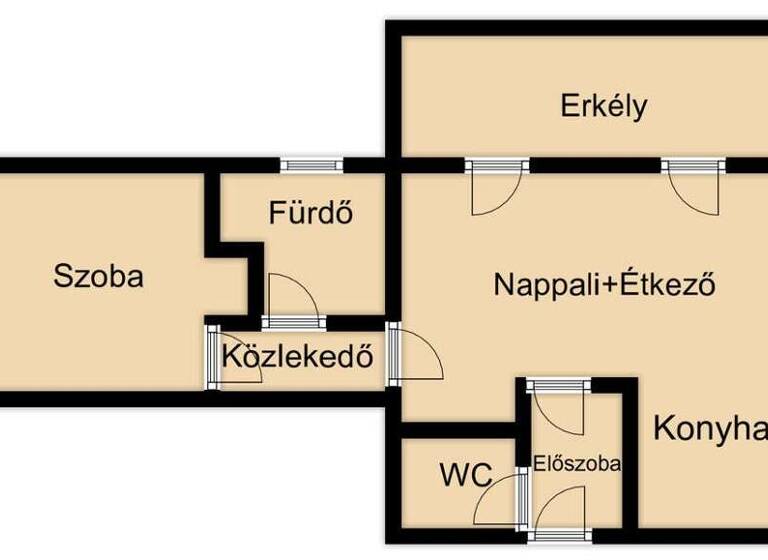 Studio zum Kauf 239.500 € 2 Zimmer 49 m² 1. Geschoss frei ab sofort Alsóörs
