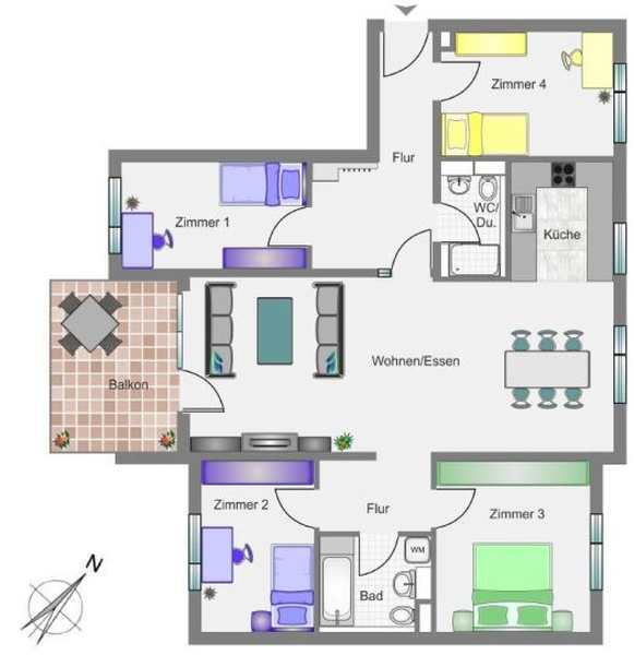 Wohnung zur Miete 700 € 5 Zimmer 115 m²<br/>Wohnfläche ab sofort<br/>Verfügbarkeit Sägemühlenstraße Derendingen - Derendinger Str. Tübingen 72072