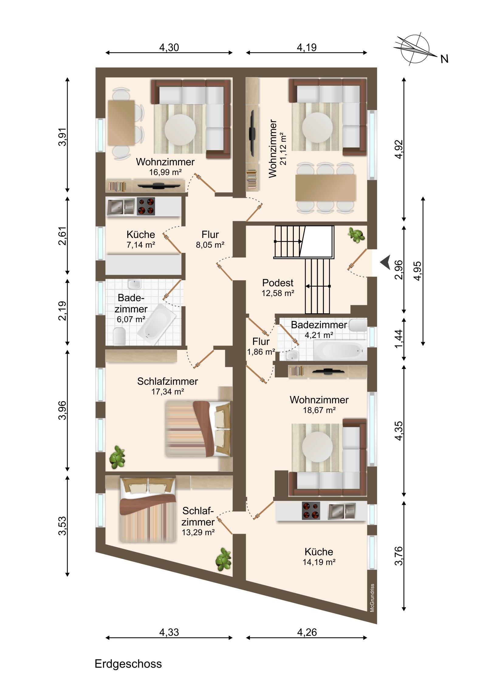 Mehrfamilienhaus zum Kauf 219.000 € 9 Zimmer 264,3 m²<br/>Wohnfläche 462 m²<br/>Grundstück Pechau Magdeburg 39114