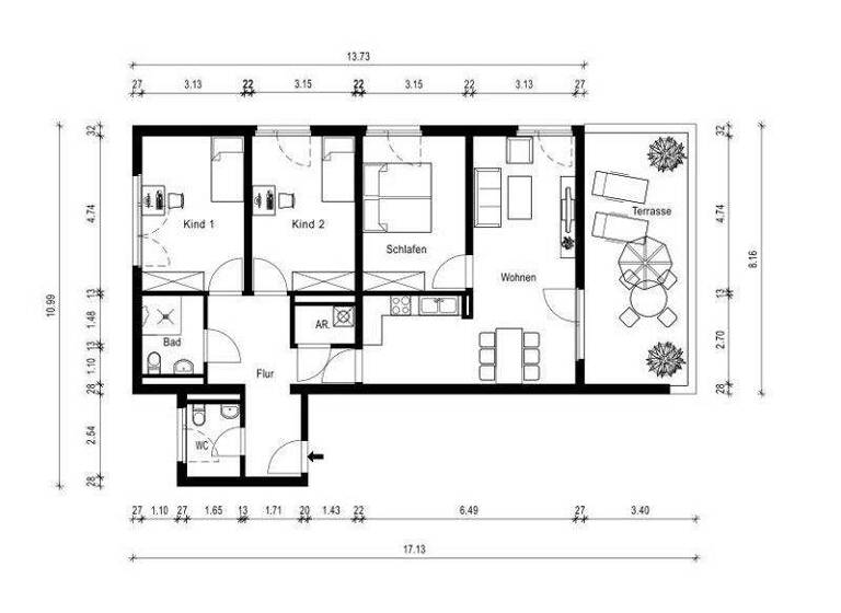 Wohnung zur Miete 1.507 € 4 Zimmer 115,9 m² 3. Geschoss frei ab 15.03.2026 Kaulbachstraße 19 Weitmar Bochum 44795